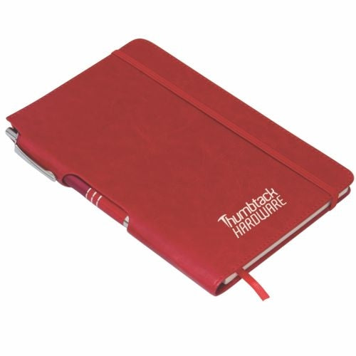 Prima Notebooks Classic Leather Look A5 Notebook with Pen Set