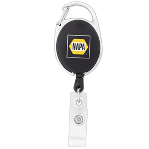 Econo Retractable Badge Holder with Carabineer Clip - Promotional Products