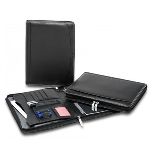 R&M Premium Leather Compendium With Tablet Pocket - Promotional Products