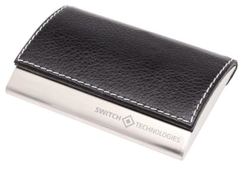 Classic Leather Look Business Card Holder - Promotional Products