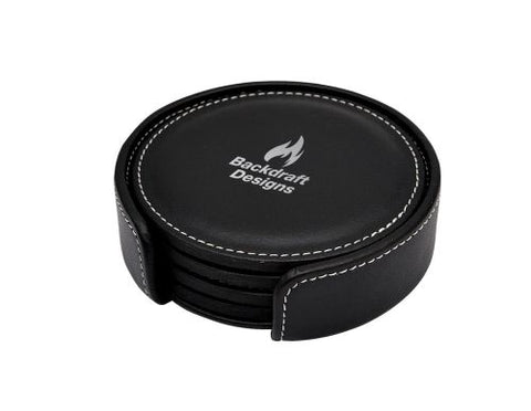 Classic Leather Coaster Set - Promotional Products