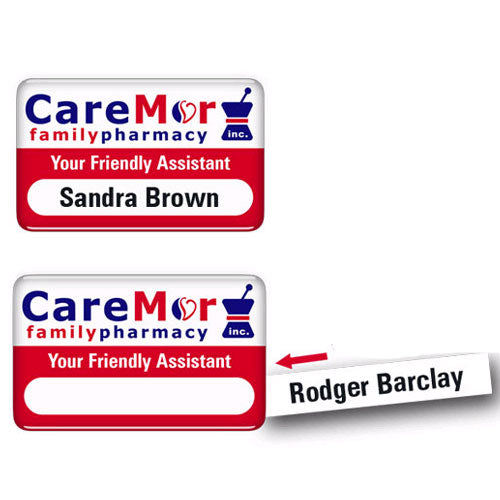 Name Badge with Changeable Name Insert - Promotional Products
