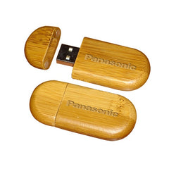Oval Wooden USB Flash Drive - Promotional Products