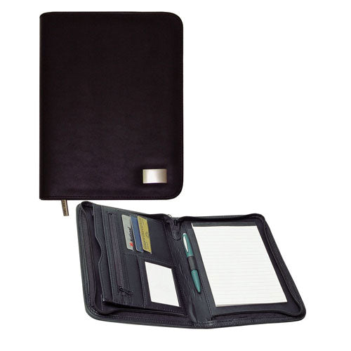 Avalon Full Zip A5 Leather Look Compendium - Promotional Products