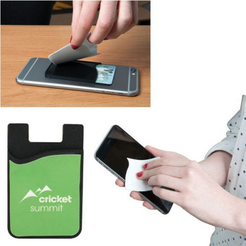 Phone Wallet with Screen Cleaner - Promotional Products