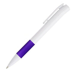 Arc Tilt Plastic Pen With Coloured Grip - Promotional Products