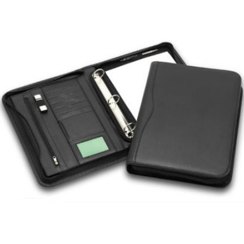 R&M 3 Ring Binder Leather Look Compendium - Promotional Products