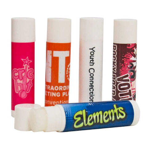 Retreat Lipbalm in White Tube Full Colour Label - Promotional Products