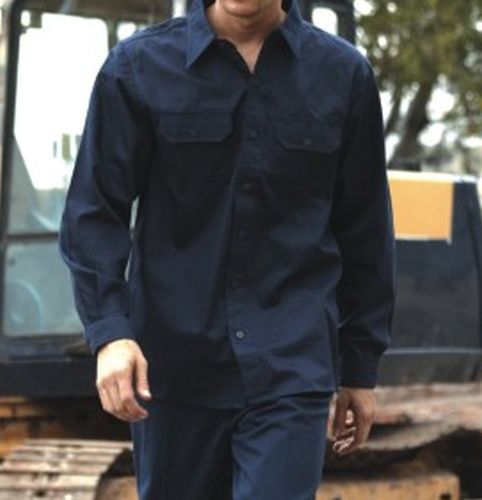 San Cotton Drill Long Sleeve Work Shirt - Corporate Clothing