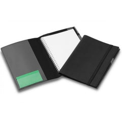 R&M A5 Leather Compendium with Elastic Closure - Promotional Products
