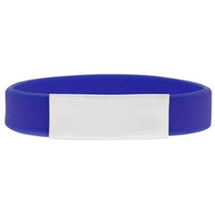 Econo Silicone Wristband with Brand Plate - Promotional Products