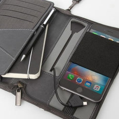 Cambridge Travel Wallet with inbuilt Phone Charger - Promotional Products