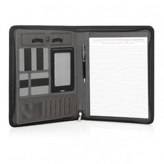 Cambridge Modern A4 Zippered Compendium - Charcoal - Promotional Products
