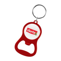 Eden Bottle Opener Keyring with Printed Dome - Promotional Products